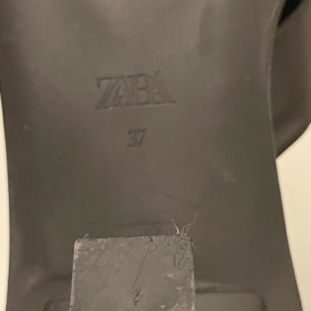 Zara | Black Leather Heeled Mules - Picture 9 of 12